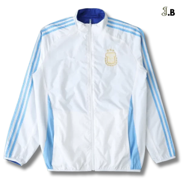 Argentina 24/25 White/Blue Reversible Windbreaker