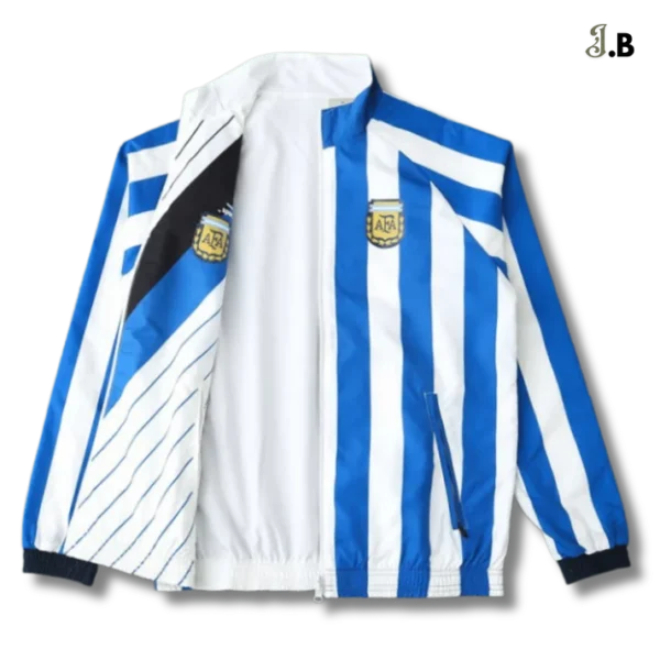 Argentina 24/25 White/Blue Striped Reversible Windbreaker