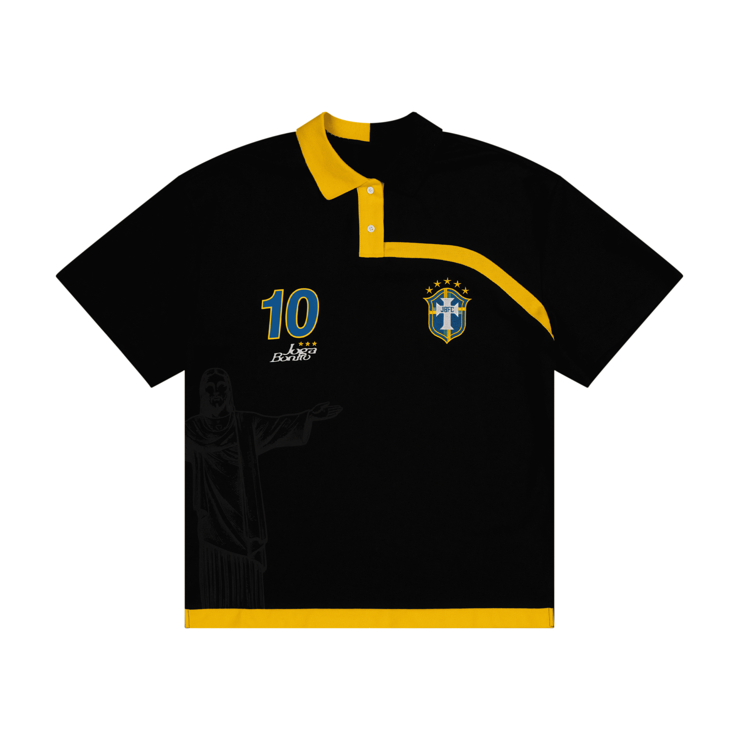 brazilfrontpolo Joga Bonito Polo (Black / Yellow)