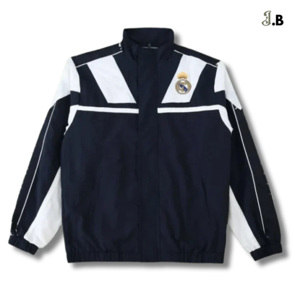 Real Madrid CF Vintage Black & White Windbreaker