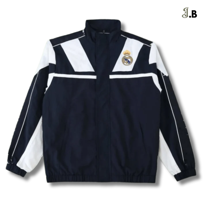 real-madrid-cf-vintage-black-white-windbreaker-6377590 Real Madrid CF Vintage Black & White Windbreaker