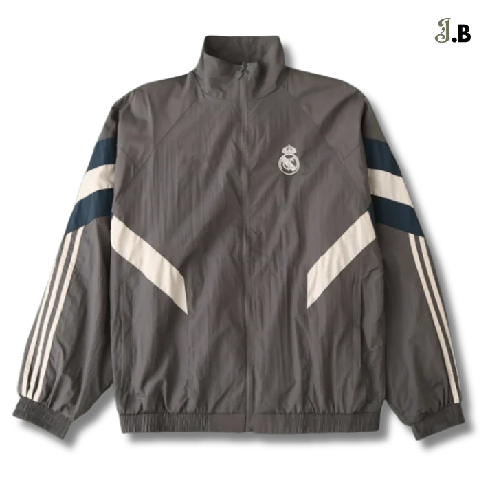real-madrid-cf-vintage-grey-striped-windbreaker-9541563 Real Madrid CF Vintage Grey Striped Windbreaker