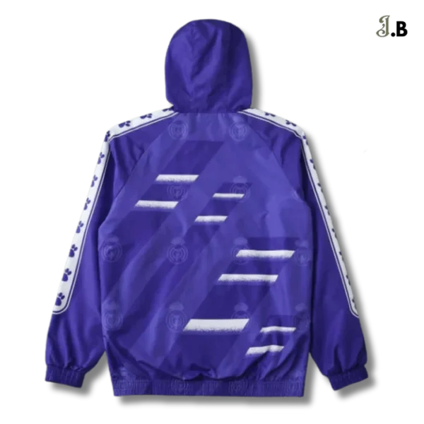 Real Madrid CF Vintage Purple Hooded Windbreaker