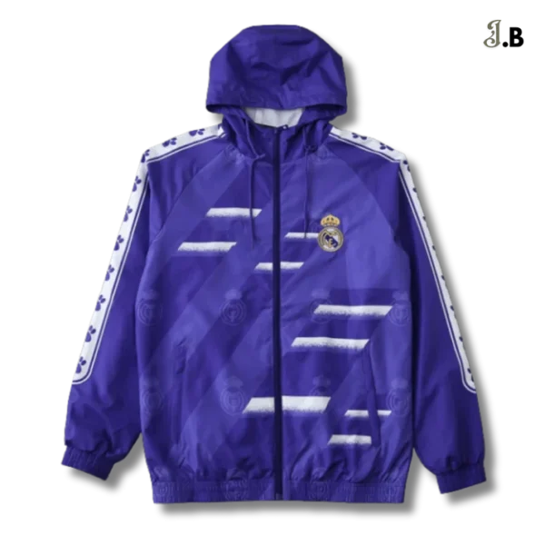Real Madrid CF Vintage Purple Hooded Windbreaker